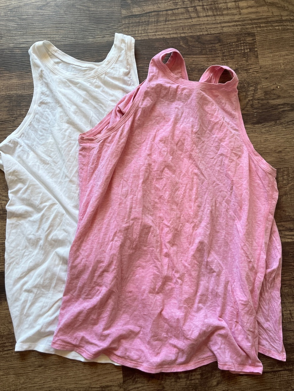 Lululemon All Tied Up Tank Top Lot x2 White, Heathered Vintage Pink Size 4 Small